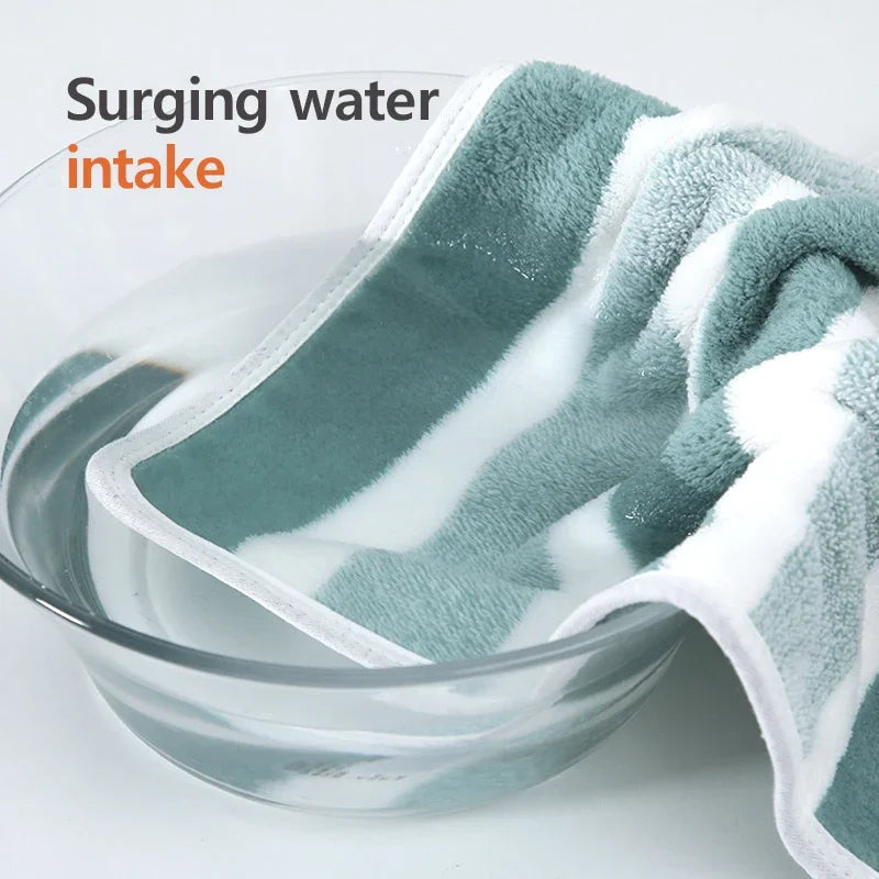 35*75Cm/70*140Cm Grey/Green Microfiber Hotel Towel Set Absorbent Soft Beach Towel Thickened Towel Set Bathroom Cleaning Product