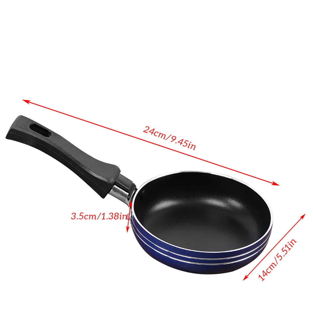 12Cm/14Cm/16/18Cm Mini Frying Pan Non-Stick Steel Frypan Pot Saucepan Random Color for Cookware Kitchen Cookware