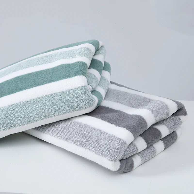 35*75Cm/70*140Cm Grey/Green Microfiber Hotel Towel Set Absorbent Soft Beach Towel Thickened Towel Set Bathroom Cleaning Product