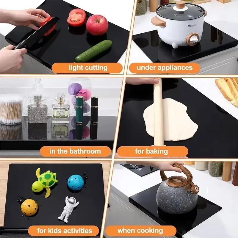 Acrylic Cutting Board with Counter Lip Thickness Clear Acrylic Cutting Board Household anti Slip Cutting Board Kitchen Tools