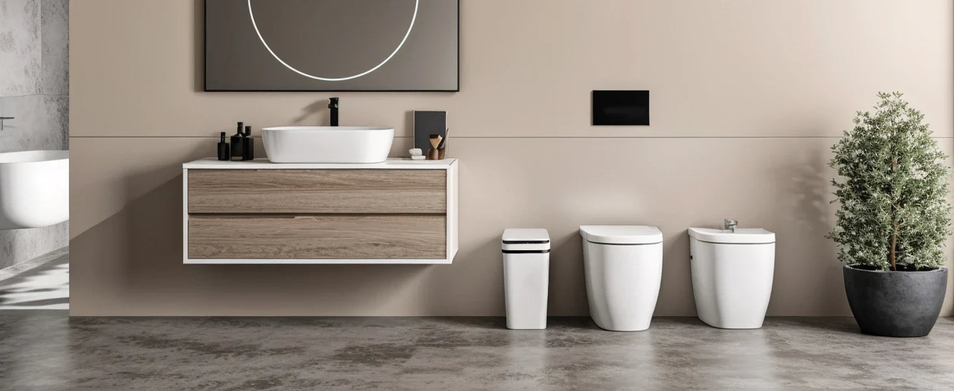 2 Pack 12L Bathroom Automatic Trash Cans Touchless Motion Sensor Slim with Lid for Bathroom Bedroom Living Room Office White