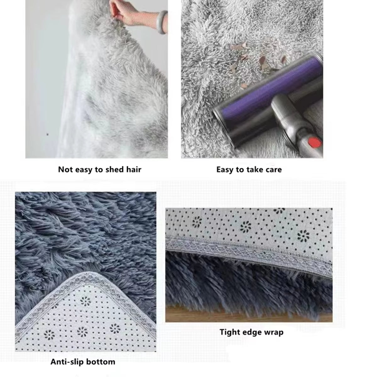 Soft Area Rugs Bedroom Carpet Fluffy Non-Slip Tie-Dyed Fuzzy Shag Plush Soft Shaggy Bedside Rug Living Room Carpet