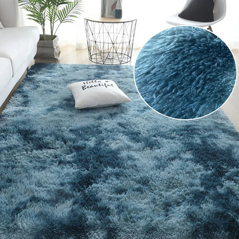 Gray Carpet for Living Room Plush Rug Bed Room Floor Fluffy Mats Anti-Slip Home Decor Rugs Soft Velvet Carpets Kids Room Blanket