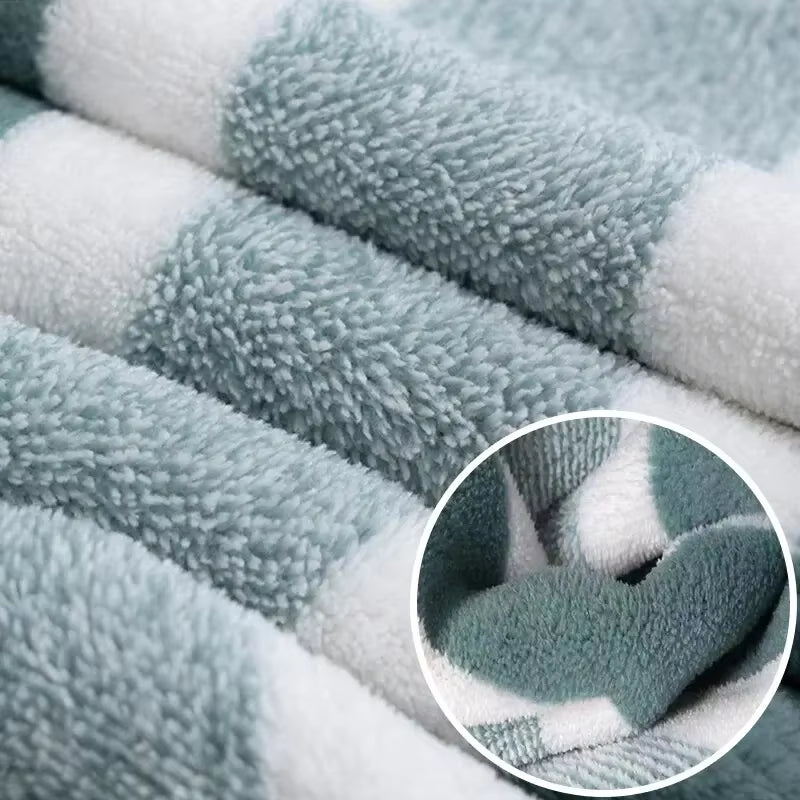 Striped Pattern Towel Set Soft Hand Towel Bath Towel Quick Drying Absorbent Towels for Bathroom