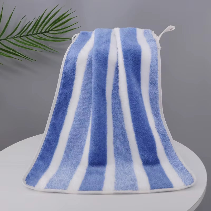 Striped Pattern Towel Set Soft Hand Towel Bath Towel Quick Drying Absorbent Towels for Bathroom