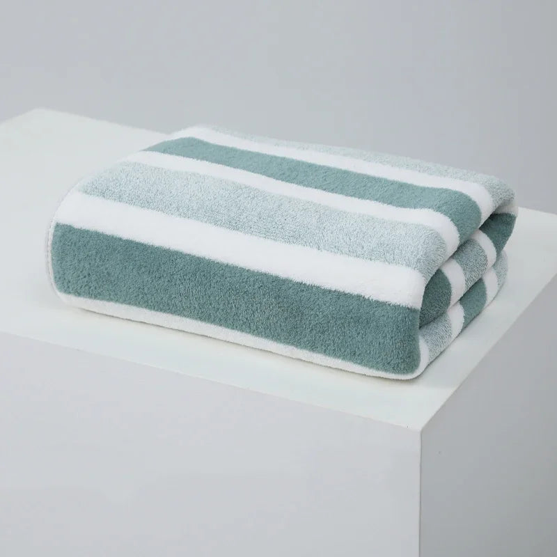 35*75Cm/70*140Cm Grey/Green Microfiber Hotel Towel Set Absorbent Soft Beach Towel Thickened Towel Set Bathroom Cleaning Product