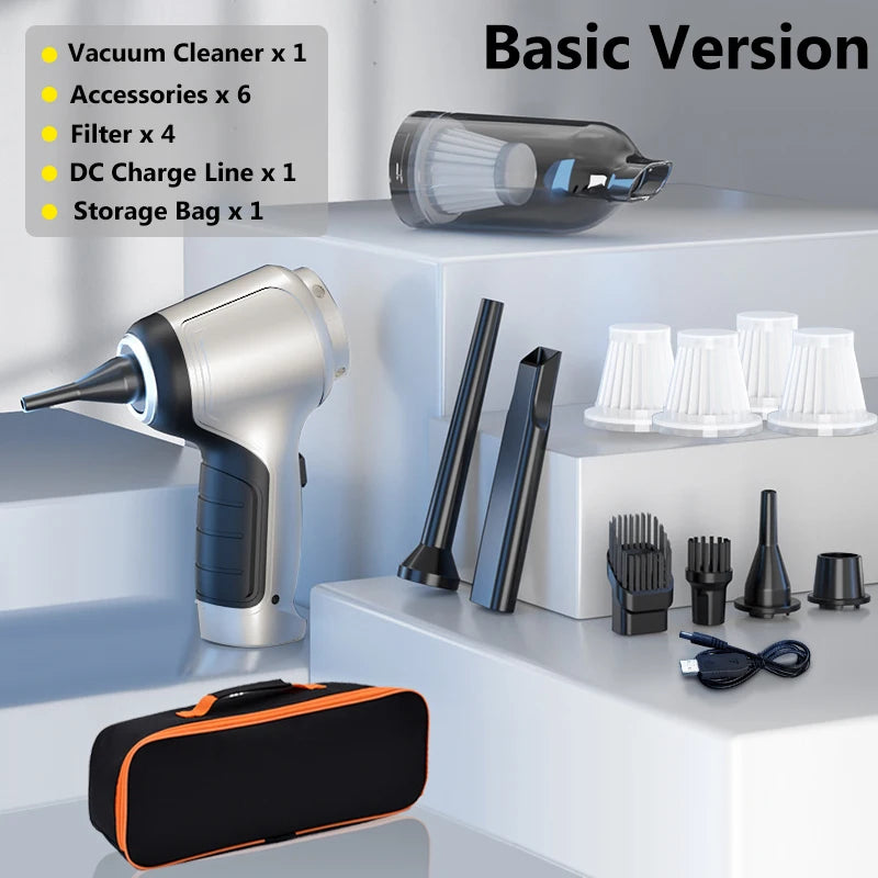 95000Pa Car Wireless Vacuum Cleaner Wet Dry Vacuum Cleaner Cordless Handheld Auto Vacuum Home & Dual Use Mini Vacuum Cleaner